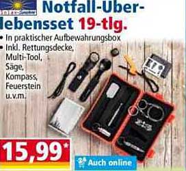 Notfall-Uberlebensset 19-tlg.