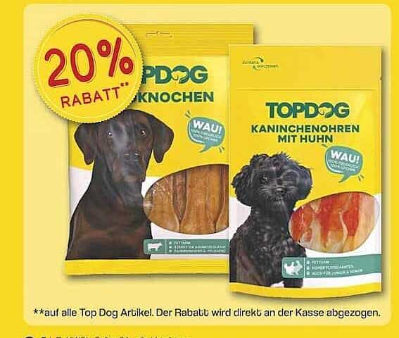 20% Rabatt auf alle Top Dog Artikel