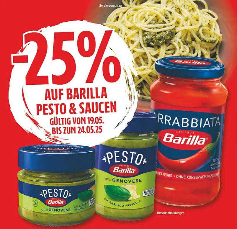 25% auf Barilla Pesto & Saucen