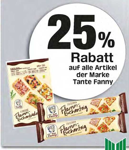 25% Rabatt auf alle Artikel der Marke Tante Fanny