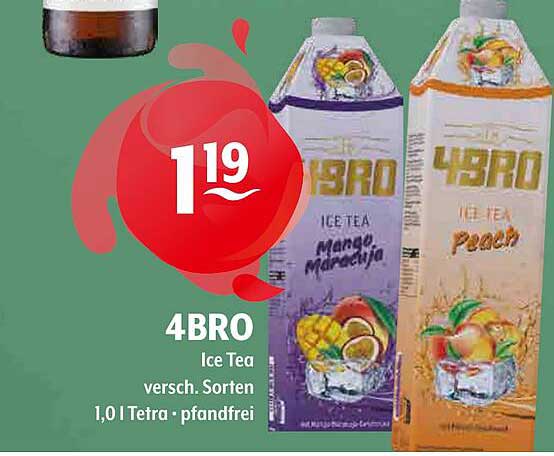 4BRO Ice Tea in verschiedenen Sorten