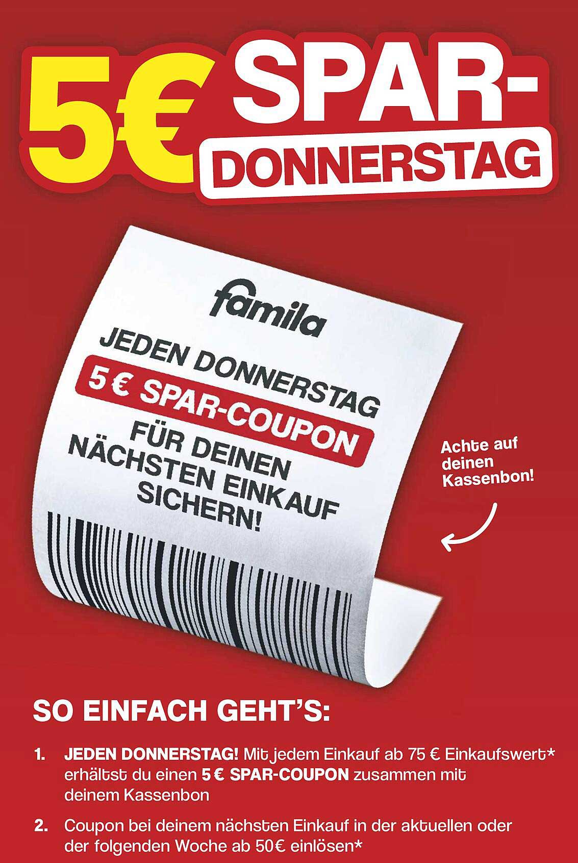 5 € SPAR-COUPON für deinen nächsten Einkauf