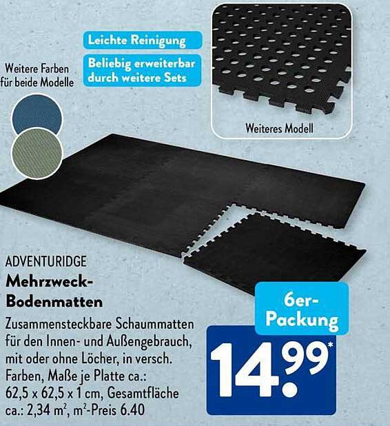 Abenteuerliche Mehrzweck-Bodenmatten – 6er-Packung