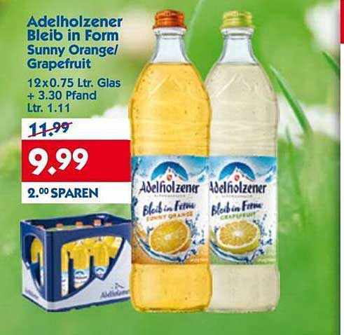 Adelholzener Bleib in Form Sunny Orange/Grapefruit 12x0.75 Ltr.