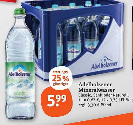 Adelholzener Mineralwasser - Classic, Sanft oder Naturell
