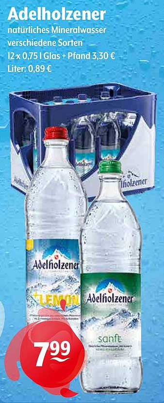 Adelholzener natürliches Mineralwasser - 12 x 0,75 l