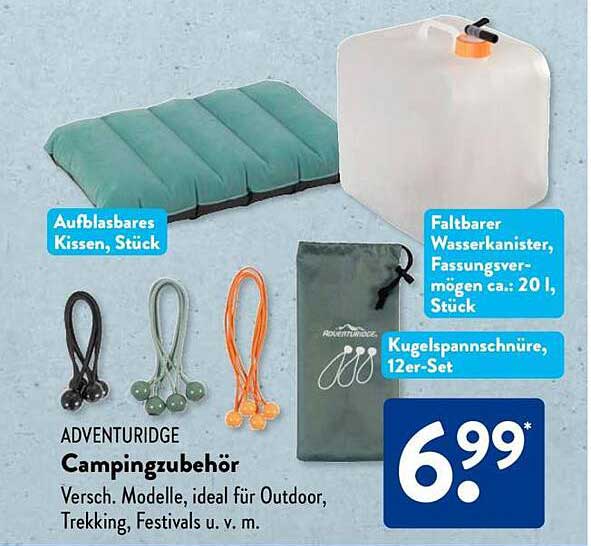 ADVENTURIDGE Campingzubehör - Vielfältige Modelle für Outdoor-Fans