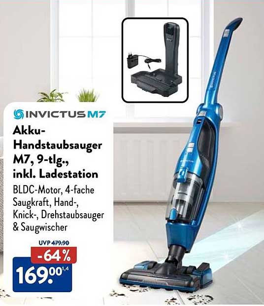 Akku-Handstaubsauger M7, 9-tlg., inkl. Ladestation