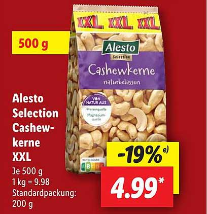 Alesto Selection Cashewkerne XXL 500 g
