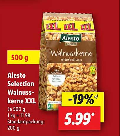 Alesto Selection Walnusskerne XXL 500 g