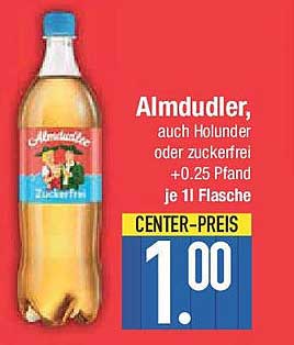 Almdudler, auch Holunder oder zuckerfrei