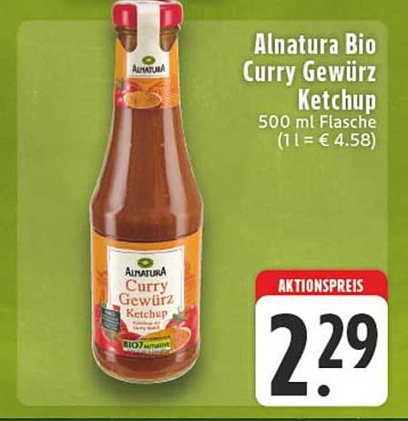 Alnatura Bio Curry Gewürz Ketchup 500 ml - Aktionspreis