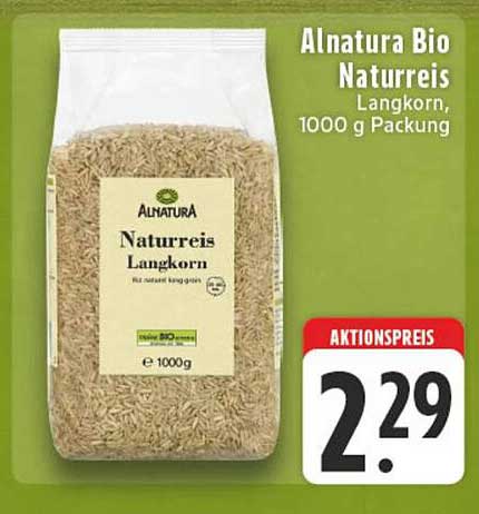 Alnatura Bio Naturreis Langkorn, 1000 g Packung