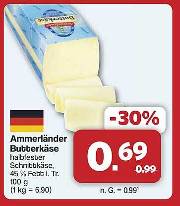 Ammerländer Butterkäse - 30% Rabatt!