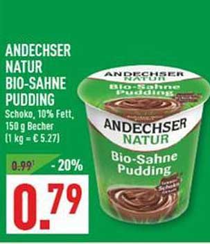 ANDECHSER NATUR BIO-SAHNE PUDDING Schoko, 150 g