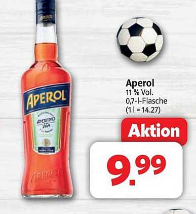 Aperol 11 % Vol. 0,7-l-Flasche