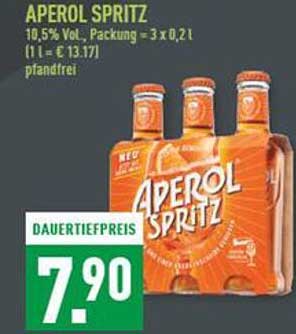 APEROL SPRITZ - 3 x 0,2 l Packung zum Dauertiefpreis