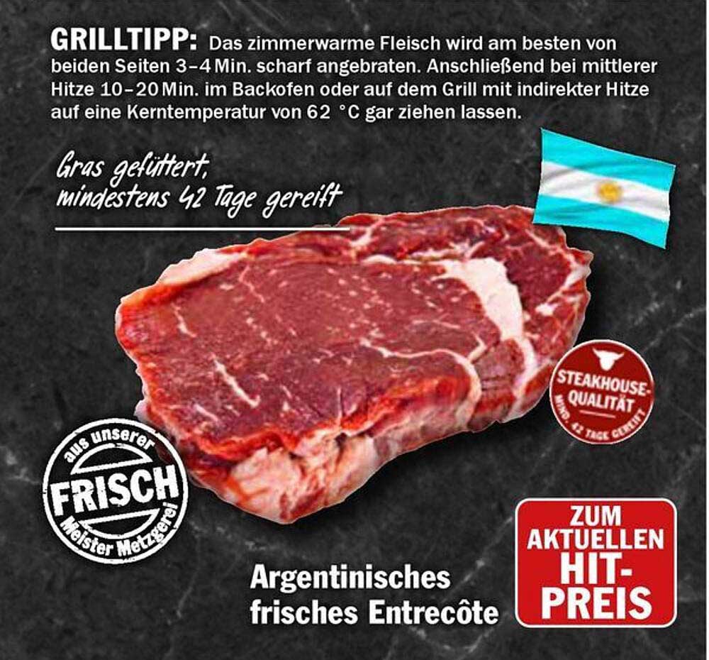 Argentinisches frisches Entrecôte