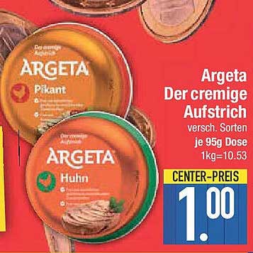 Argeta Der cremige Aufstrich - Verschiedene Sorten