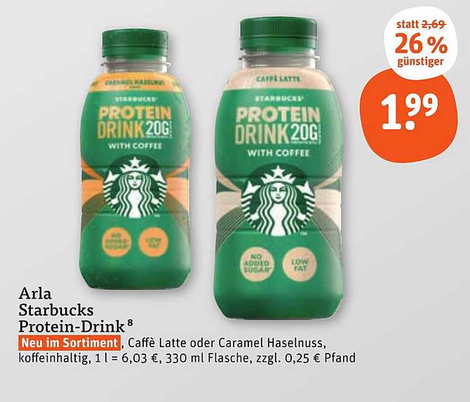 Arla Starbucks Protein-Drink 330 ml für 1,99 €
