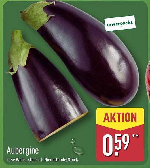 Aubergine lose Ware - Klasse 1 aus den Niederlanden