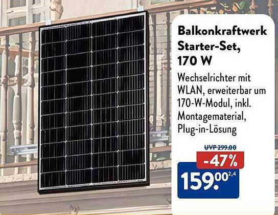 Balkonkraftwerk Starter-Set, 170 W