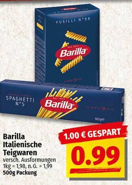 Barilla Italienische Teigwaren - 500g Packung