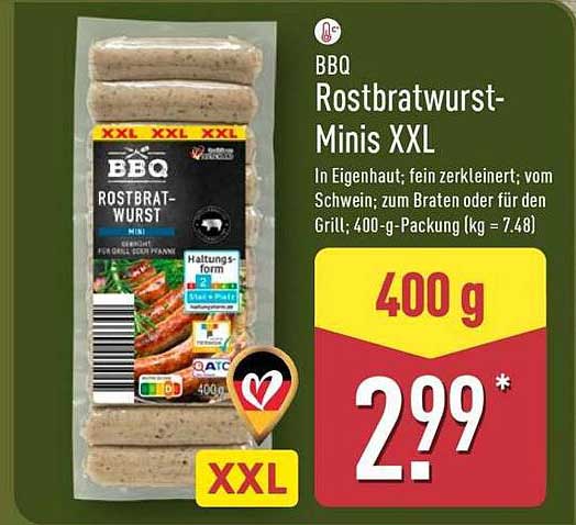 BBQ Rostbratwurst-Minis XXL