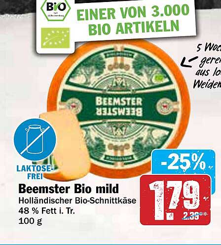Beemster Bio mild - Holländischer Bio-Schnittkäse 100 g