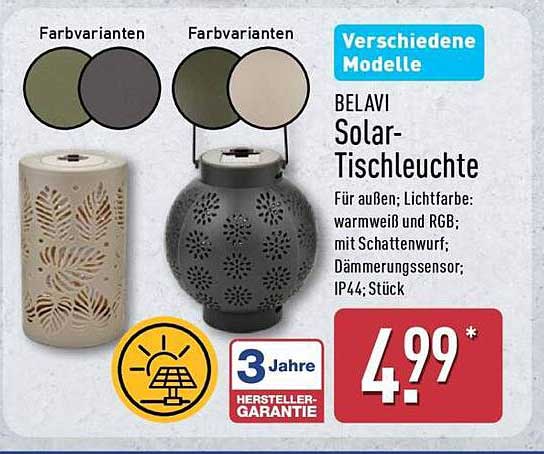 BELAVI Solar-Tischleuchte