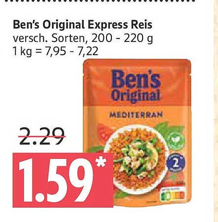 Ben's Original Express Reis, verschiedene Sorten (200 - 220 g)