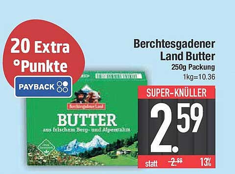 Berchtesgadener Land Butter 250g Packung