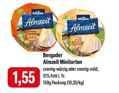 Bergader Almezeit Minitoren - cremig-würzig oder cremig-mild