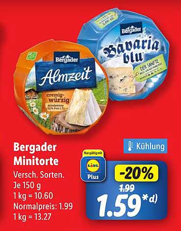 Bergader Minitorte - Verschiedene Sorten, je 150 g