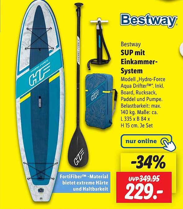 Bestway SUP mit Einkammer-System - Hydro-Force Aqua Drifter™