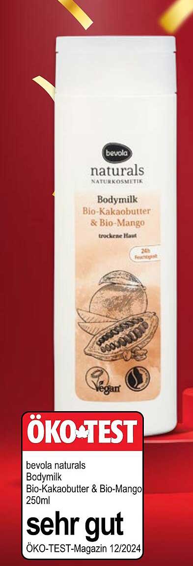 bevola naturals Bodymilk Bio-Kakaobutter & Bio-Mango 250ml