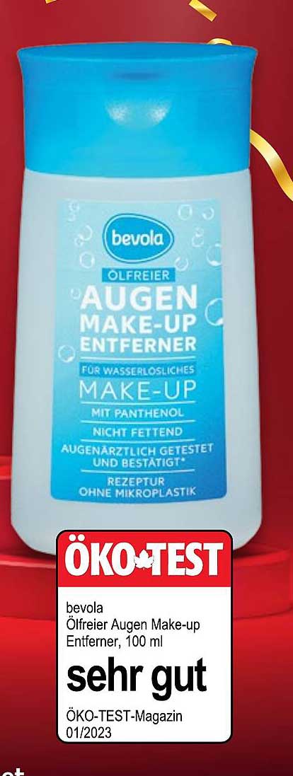 bevola Ölfreier Augen Make-up Entferner, 100 ml