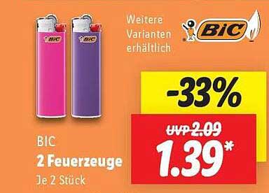 BIC 2 Feuerzeuge