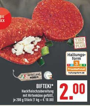 Bifteki - Hackfleischzubereitung mit Hirtenkäse gefüllt