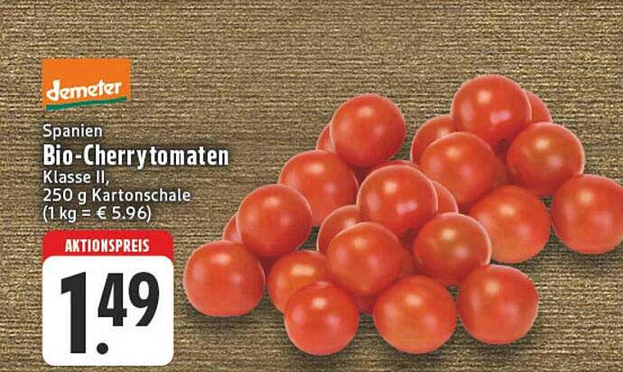 Bio-Cherrytomaten 250 g - Aktionspreis nur 1,49 €