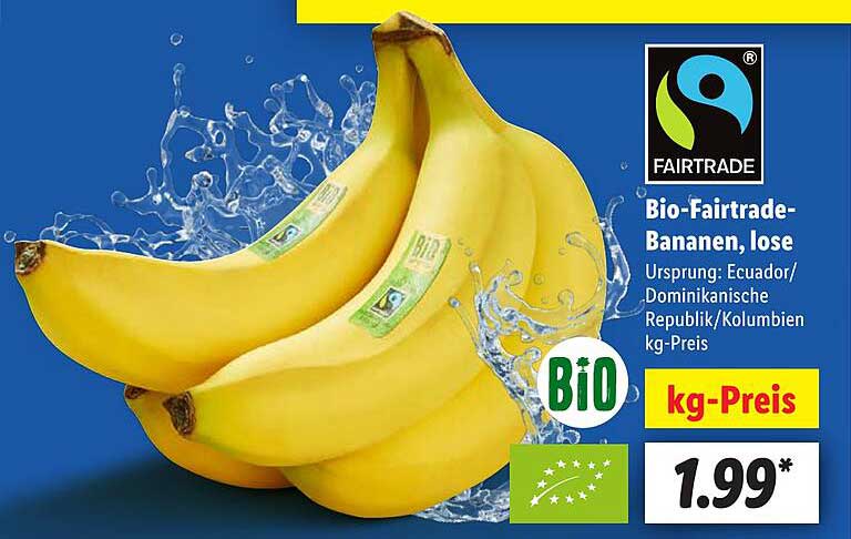 Bio-Fairtrade-Bananen, lose