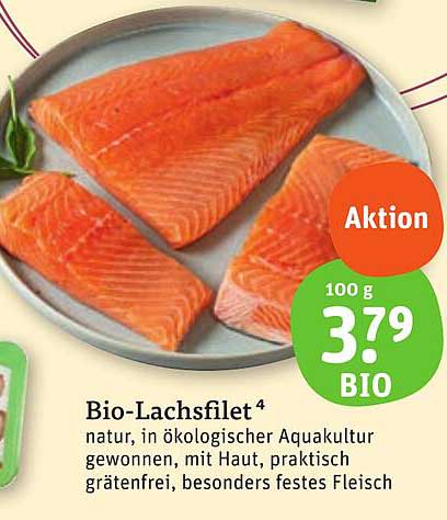 Bio-Lachsfilet - natur, in ökologischer Aquakultur gewonnen