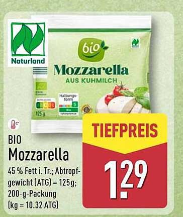 BIO Mozzarella aus Kuhmilch 125 g