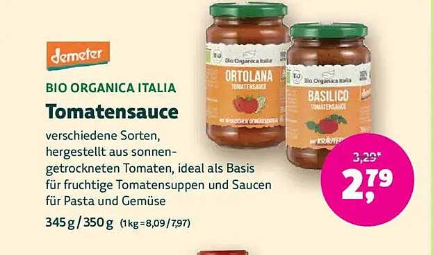BIO ORGANICA ITALIA Tomatensauce