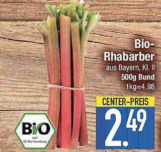 Bio-Rhabarber aus Bayern, Kl. II - 500g Bund