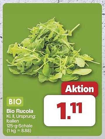 Bio Rucola Kl. II - Italien - 125 g für nur 1,11 €