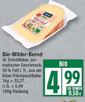 Bio-Wilder-Bernd - dt. Schnittkäse mit aromatischem Geschmack