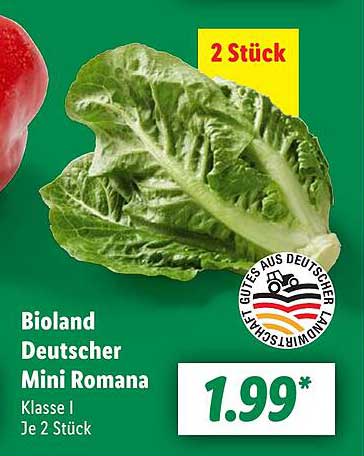 Bioland Deutscher Mini Romana – 2 Stück für nur 1,99*