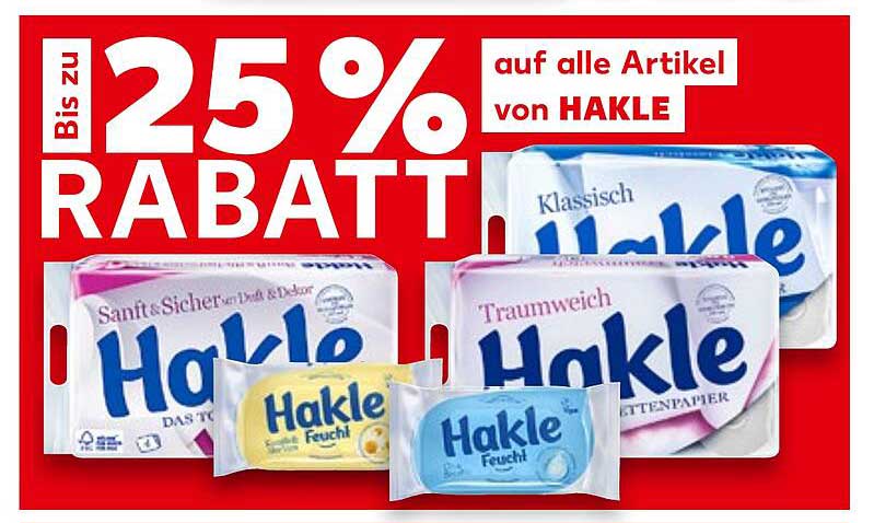 Bis zu 25 % Rabatt auf alle Artikel von HAkle