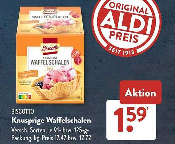 Biscotto Knusprige Waffelschalen